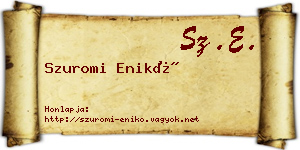 Szuromi Enikő névjegykártya